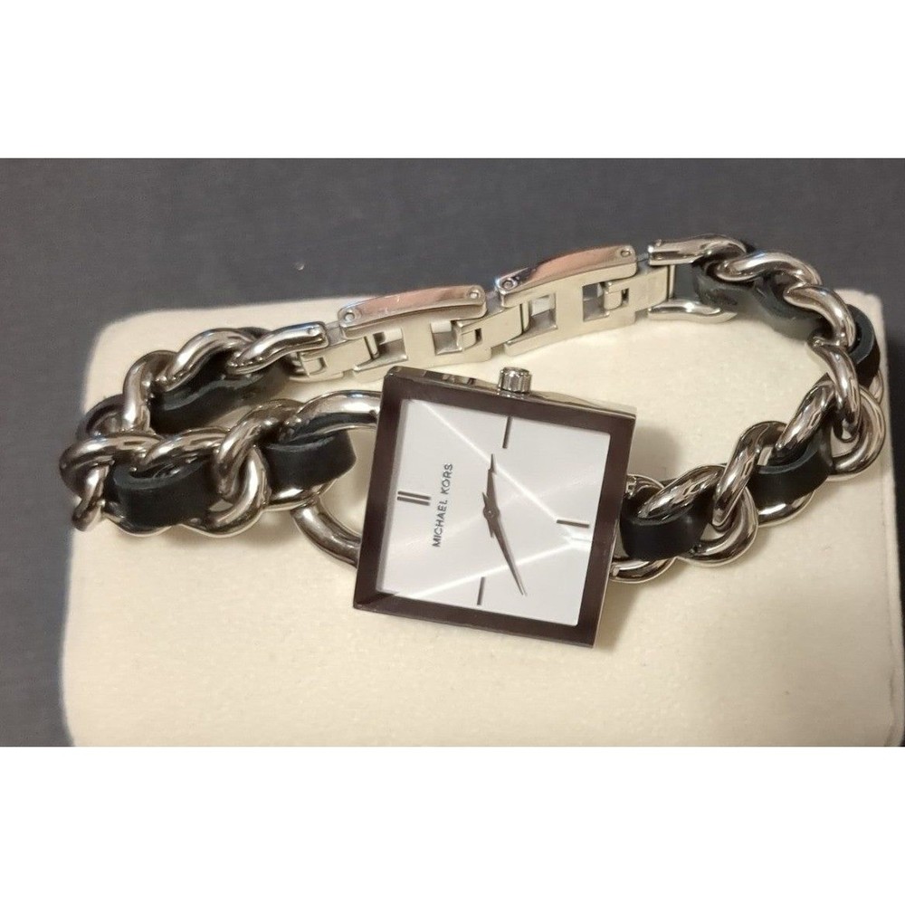 MICHAEL KORS MK Chain Lock Quartz Watch with Stainless Steel Strap MK4444 - Picture 3 of 4